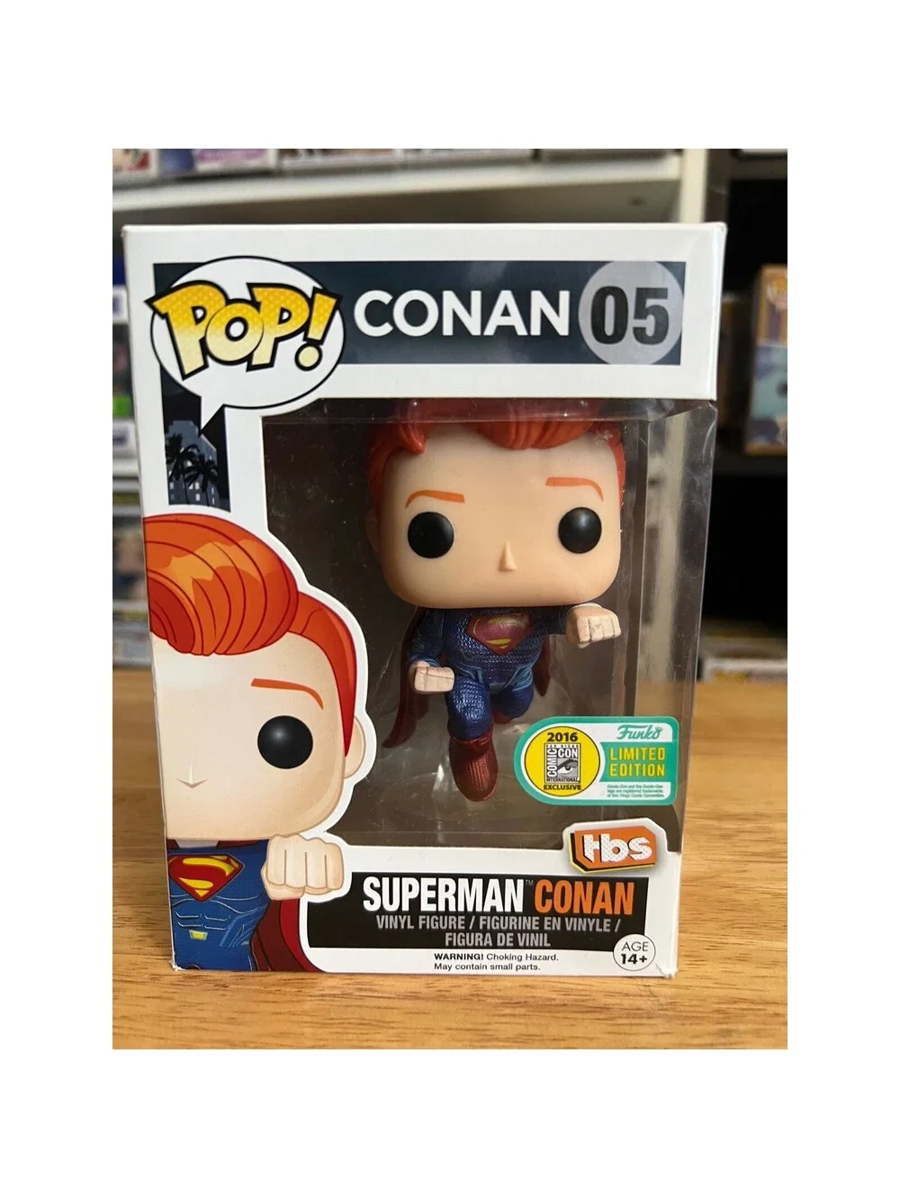 OFFICIAL SDCC VAULTED LIMITED EDITION Conan O'Brien as Superman Funko Pop #05 DC